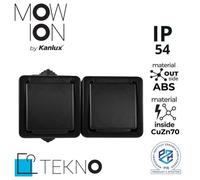 TEKNO Presa doppia ermetica 2x2P+0 con TEKNO/MOION 27356