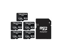 TEKNOSTONE Scheda di memoria Micro SDXC Basic da 128 GB con adattatore fino a 90 MB/s velocità di lettura U3 V30 A1, supporto video HD per dashcam, telecamere di sicurezza, tablet, telefoni