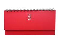 TEKSHOPPING | Planning settimanale da Tavolo 2026 | Agenda planner 2026 | Planning 2026 | Settimanale Spirale Diario da Scrivania 30x10,5 cm Blocco Notes Copertina Rigida (RED)