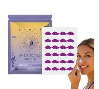 Teksome Adesivi di rilevamento UV per protezione solare, adesivi UV solari - Adesivo per protezione solare, adesivi promemoria per protezione solare, adesivo UV solare, sapere quando riapplicare la