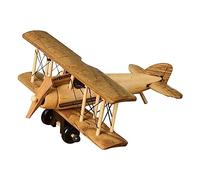 Teksome Aeromodello in Legno,Modello Artigianale di Aereo in Legno | Modello di Aeroplano da Tavolo con Decorazione di Aeroplano Vintage Portatile, Regalo di Compleanno per Bambini e Bambine