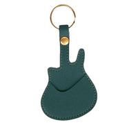 Teksome Borsa per pick di chitarra, supporto per pick di chitarra,Porta di chitarra in pelle con portachiavi - Custa di pelle 'organizzatore di plectrum portatile per musicisti, musicisti