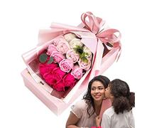 Teksome Bouquet di Fiori di Sapone profumato | Bouquet di Fiori Artificiali di Rosa di Sapone - Sapone Decorativo Floreale profumato Bouquet di Petali di Rosa con Profumo Debole Regalo