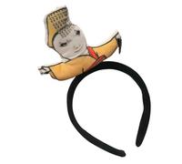 Teksome Cerchietti divertenti da donna, motivo imperatore con cartoni animati, divertenti fasce per capelli in peluche, riutilizzabili, per lavare il viso, per donne e ragazze