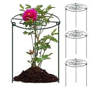 Teksome Gabbie e supporti per peonie, 4 gabbie per fiori per piante da esterno, anello portatile da giardino per ortensia, rosa, ortensia, ortensia, ortensia, giardinaggio