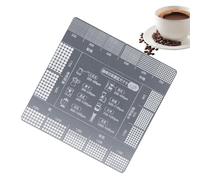 Teksome Guida Alle Misure Della Macinatura Del Caffè | Strumento di Misura in Acciaio Inossidabile per Dimensione Macinato Caffè - Accessorio Portatile Per Macinacaffè E Preparazione In Cucina Casa
