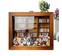 Teksome Libreria Ansia | Scuoti Via la Tua ansia | Vetrina per libreria in Legno, Regali per Gli Amanti dei Libri, Regali di Compleanno Unici e creativi