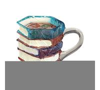 Teksome Libro 3D - da 200ml Termica con Effetto Invecchiato,Libro Con Pittura 3D E Manico | Per Donne Amanti della Lettura Scrittrici Bibliotecarie Regalo Natale