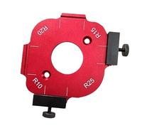 Teksome Maschera rotonda per router, modello di raggio d'angolo del router - Modello di instradamento sicuro e leggero per raggio a metà angolo,Fresatura sicura di mezzo angolo con morsetto rimovibile