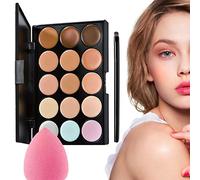 Teksome Palette di correttori 15 Colori,Kit per Trucco in Crema cosmetica Copertura Totale Pura - Face Contours Palette Long Lasting Professional Makeup Contouring Kit, Corrector