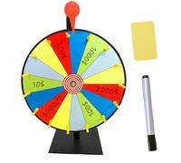 Teksome Ruota Premio - Ruota della Fortuna per | 15 Slot da Tavolo Ruota di filatura Colore - Ruota la Roulette per Carnevale, fiere, Vincere Giochi Fortune Spin