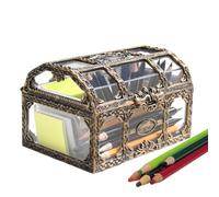 Teksome Scatola del tesoro trasparente | Treasures Collection Storage Chest - Scatola vintage contenitore portatile per Halloween scena scena caramelle carnevale ricordi gingilli casa ragazzo ragazza
