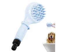 Teksome Spazzola per shampoo per cani, scrubber per cani per bagno,Pettine per la pulizia dei cani - Scrubber multifunzionale per toelettatura cani con dispenser per shampoo, spazzola da bagno per