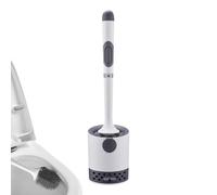 Teksome Spazzola Per Water,Scopa Per WC | Attacco Scopa Ergonomico con Manico Lungo Setole Resistenti per Pulizia Appartamento Doccia Bagno Pavimento