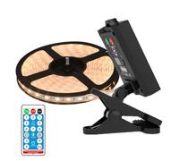 Teksome Striscia luminosa solare, Striscia luminosa solare | Lampada per ombrellone da esterno con luci solari da giardino,Luci da patio LED solari impermeabili con clip, luce decorativa per