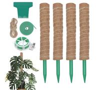 Teksome Tutore in Muschio per Piante da Interno - 4 Pezzi da 40 cm Pieghevole e Riutilizzabile | Tutore Pieghevole in Muschio per Interni - Adatto A Adansonii Rampicante Casa Ufficio Esterno Balcone