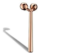 Tekson Rullo per il viso, massaggiatore facciale in metallo, strumento di massaggio per viso (rosa)