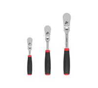 TEKTON 1/4, 3/8, 1/2 pollici Drive Flex Head Comfort Grip Ratchet Set (3 pezzi) | SRH99121