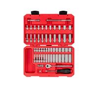 TEKTON 1/4 Inch Drive 12-Point Socket and Ratchet Set with Case, 56-Piece (5/32-9/16 in., 4-15 mm) | SKT05304