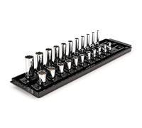 TEKTON 1/4 Inch Drive 12-Point Socket Set with Rails, 22-Piece (5/32-9/16 in.) | SHD90213
