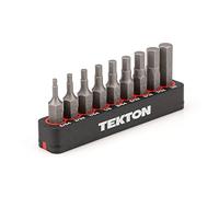 TEKTON 1/4 Inch Hex Bit Set with Rail, 9-Piece (5/64-1/4 in.) | DZX93001