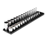 TEKTON 3/8 Inch Drive 6-Point Socket Set with Rails, 30-Piece (1/4-1 in.) | SHD91209