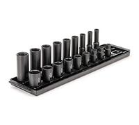 TEKTON 38 Inch Drive 6-Point Impact Bussole Esagonali Socket Set with Rails, 18-Piece (516-34 in.) | SID91208