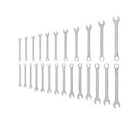 TEKTON Combination Wrench Set, 25-Piece (1/4-3/4 in, 6-19 mm) | WCB90305