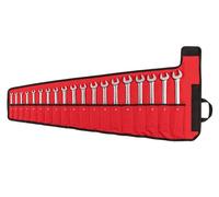 TEKTON Flex Head 12-Point Ratcheting Combination Wrench Set with Pouch, 19-Piece (6-24 mm) | WRC95403