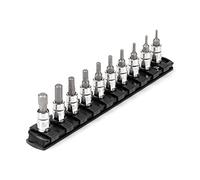 TEKTON Set di bussole a punta esagonale da 1/4 ", 10 pezzi (5/64-5/16") con guida | SHB90105