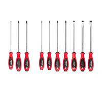 TEKTON Set di cacciaviti a croce e a taglio, codolo da 8 pollici, 10 pezzi (#1 - #3, 4-14 mm) | DWZ90008