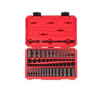 TEKTON Set di chiavi a bussola a 6 punte da 1/4" con custodia, 61 pezzi (5/32-11/16", 4-17 mm) | SID90403