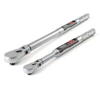 TEKTON Set di chiavi dinamometriche elettroniche a doppia direzione con testa flessibile a 90 denti da 3/8, 1/2 pollici, 2 pezzi (10-100 ft-lb, 30-30 ft-lb) | TRQ98901