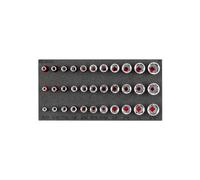TEKTON SHB90800 - Set di chiavi a bussola a 6 punte, attacco da 1/4", 33