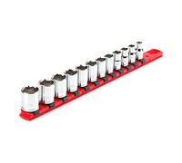 TEKTON SHD91102 - Set di chiavi a bussola a 6 punte da 3/8", 12 pezzi (8-19 mm)