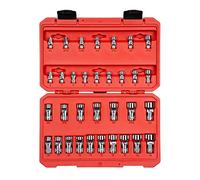 TEKTON SHD99301 - Set di chiavi a bussola universali da 1/4", 3/8", 33 pezzi (1/4-3/4", 6-19 mm)