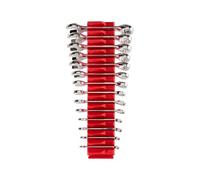 TEKTON Stubby Combination Wrench Set with Modular Slotted Organizer, 14-Piece (6-19 mm) | WCB95402