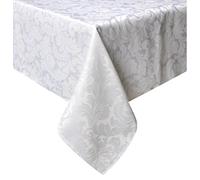 Tektrum Tovaglia rettangolare in tessuto jacquard damascato, 152 x 304 cm, impermeabile, a prova di fuoriuscite, antimacchia, senza pieghe, resistente, ideale per banchetti, feste, cene, cucina