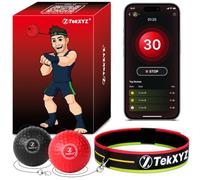 TEKXYZ Palla da boxe riflessa, 2 diverse palle da boxe con fascia, più morbida della pallina da tennis, perfetta per la reazione, l'agilità, la velocità dei pugni, l'abilità di combattimento e l'allenamento per la coordinazione dell'occhio della mano