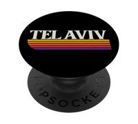 Tel Aviv Israele Retro Graphic PopSockets PopGrip Adesivo