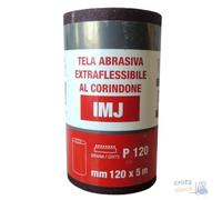 TELA ABRASIVA FLESSIBILE AL CORINDONE IMJ mm 120 rotolo MT 5 GRANA 60