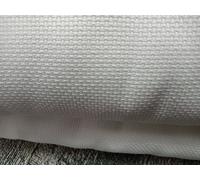 TELA AIDA 100% COTONE TESSUTO PUNTO CROCE BIANCA CELESTE 44 FORI ALTEZZA 150 CM