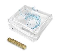 Tela cerata impermeabile resistente del PVC, copertura della tela cerata del vinile trasparente di 0.35mm per il baldacchino e il patio recinzione, isolamento anti-invecchiamento,