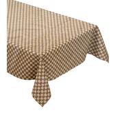 Tela Cerata Tovaglia a Quadri Beige Braun B1793-01 Angolare Rotondo Ovale