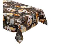 Tela Cerata Tovaglia i Love Caffè Donuts Caffè K70A Angolare Rotondo Ovale