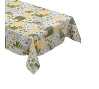 Tela Cerata Tovaglia Limoni Kiwi a Quadri P8213-1 Angolare Rotondo Ovale