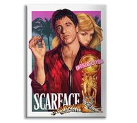 Tela d'arredo Scarface - Quadro Stampato su Canvas E Montato su Telaio in Legno (70x100 cm)
