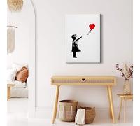 Tela d'artista - stampa artistica rossa e nera - formato 50x70 verticale - decorazione murale di qualità - Quadro su telaio