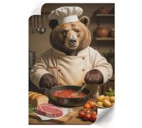 Tela Decorativa 42x59,4 cm | Formato A2 | Orso cuoco