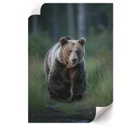 Tela Decorativa 42x59,4 cm | Formato A2 | Orso della foresta